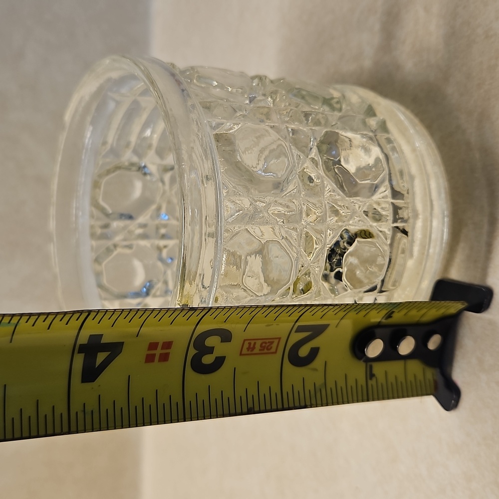 Vintage Windsor Clear Sugar Bowl and Lid by Federal Glass, Button and Cane - Picture 8 of 8
